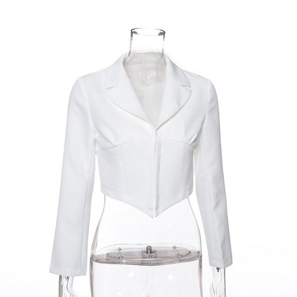 ladies blazer long sleeve suit jacket women's deep v neck white club 2021 women suits & blazers, White;black
ladies blazer long sleeve suit jacket women's deep v neck white club 2021 women suits & blazers, White;black
