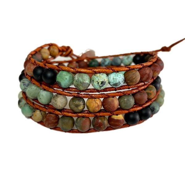 tennis bohemian style natural stones beaded bracelet handmade multi-layer leather wrap jewelry for female party gift wholesale, Golden;silver
tennis bohemian style natural stones beaded bracelet handmade multi-layer leather wrap jewelry for female party gift wholesale, Golden;silver