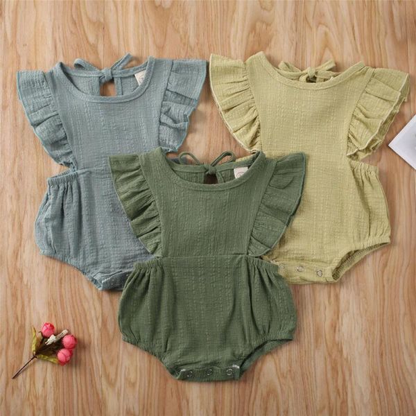 born toddler infant baby girl boy clothes cotton linen ruffle bodysuit jumpsuit summer outfits sunsuit 0-12m rompers, Blue
born toddler infant baby girl boy clothes cotton linen ruffle bodysuit jumpsuit summer outfits sunsuit 0-12m rompers, Blue