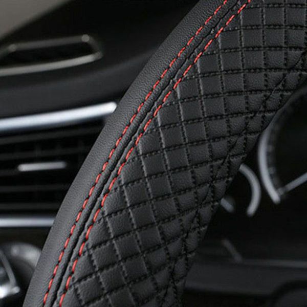 14.5-15inch steering wheel cover 1pcs black breathable leather non-slip covers
14.5-15inch steering wheel cover 1pcs black breathable leather non-slip covers