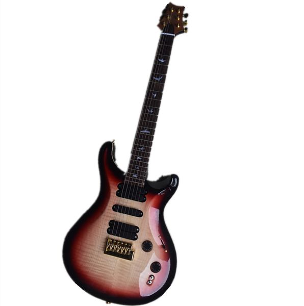 electric guitar with tiger maple veneer,bird pattern inlay,can be customized
electric guitar with tiger maple veneer,bird pattern inlay,can be customized