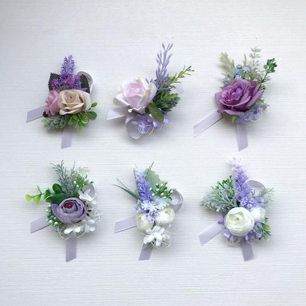 decorative flowers & wreaths 12pcs/pack purple series wedding flower bride groom corsage bridesmaid wrist man sister parents celebration
decorative flowers & wreaths 12pcs/pack purple series wedding flower bride groom corsage bridesmaid wrist man sister parents celebration