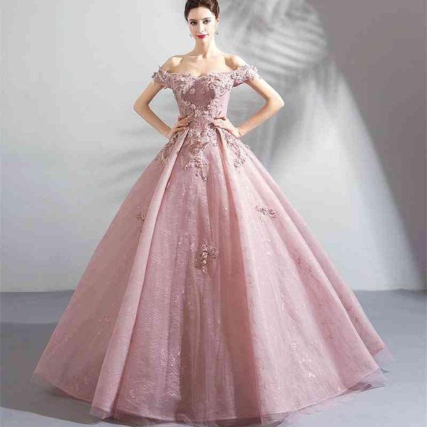 2021 fairy tale princess dress pink bride wedding toast wedding dinner annual meeting dress, White;black
2021 fairy tale princess dress pink bride wedding toast wedding dinner annual meeting dress, White;black
