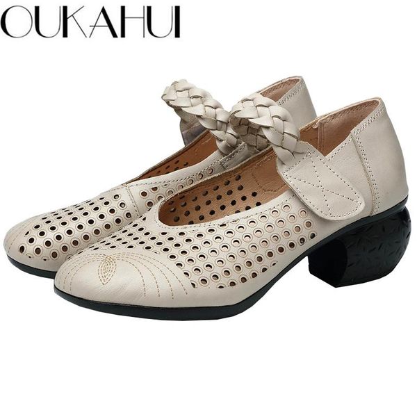 dress shoes oukahui elegant genuine leather hollow mid-heel summer woman female hook and loop round toe square heel pumps women, Black
dress shoes oukahui elegant genuine leather hollow mid-heel summer woman female hook and loop round toe square heel pumps women, Black