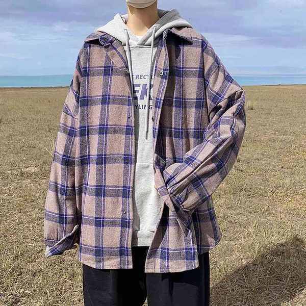 men's casual shirts woolen fashion retro jacket men streetwear loose short coat mens thicken long-sleeved zvre, White;black
men's casual shirts woolen fashion retro jacket men streetwear loose short coat mens thicken long-sleeved zvre, White;black
