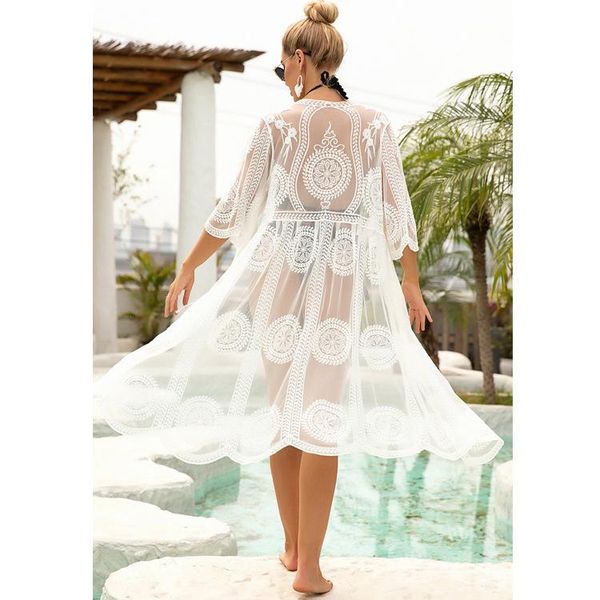 women's swimwear zy 2021 summer women bikini cover up floral lace hollow crochet swimsuit cover-ups bathing suit beachwear beach dress, White;black
women's swimwear zy 2021 summer women bikini cover up floral lace hollow crochet swimsuit cover-ups bathing suit beachwear beach dress, White;black