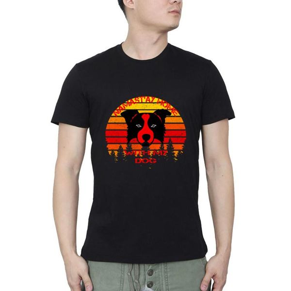 men's t-shirts namastay home with my dog retro vintage t-shirt streetwear o neck casual summer, White;black
men's t-shirts namastay home with my dog retro vintage t-shirt streetwear o neck casual summer, White;black