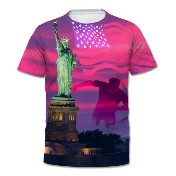 men's t-shirts men t shirt summer trend short sleeve american landscape print pattern round neck oversized t-shirt clothes, White;black
men's t-shirts men t shirt summer trend short sleeve american landscape print pattern round neck oversized t-shirt clothes, White;black