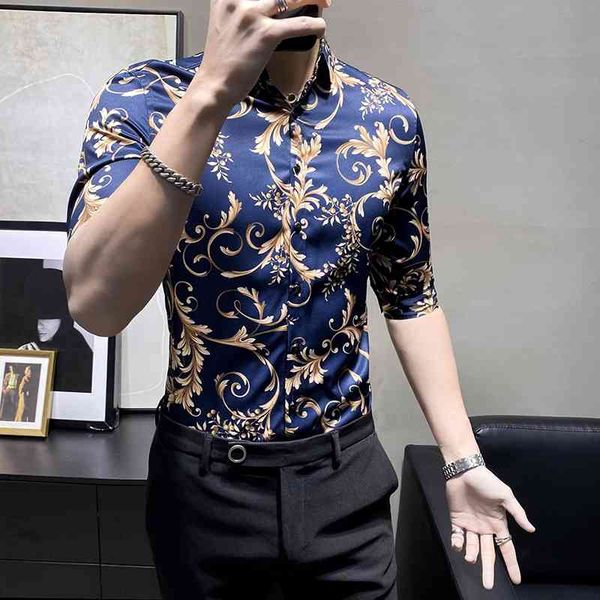 retro print shirts men summer short sleeve casual shirt slim fit streetwear chemise homme social party blouse male clothes 210527, White;black
retro print shirts men summer short sleeve casual shirt slim fit streetwear chemise homme social party blouse male clothes 210527, White;black
