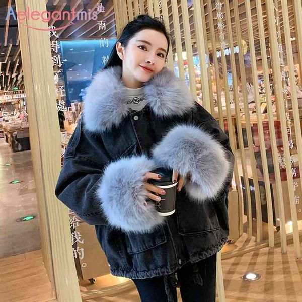 aelegantmis fashion fur collar oversized denim jacket women loose long sleeve jeans jackets ladies basic casual coat plus size 210607, Black;brown
aelegantmis fashion fur collar oversized denim jacket women loose long sleeve jeans jackets ladies basic casual coat plus size 210607, Black;brown