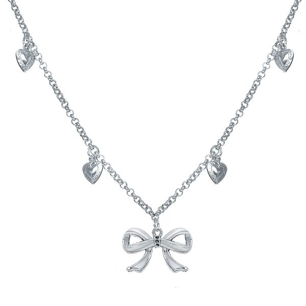 53236 girl's bow necklace, Silver
53236 girl's bow necklace, Silver