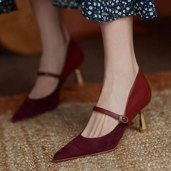 mary jane women's shoes single retro pointed toe with stiletto ol workplace high heels women sandals, Black
mary jane women's shoes single retro pointed toe with stiletto ol workplace high heels women sandals, Black