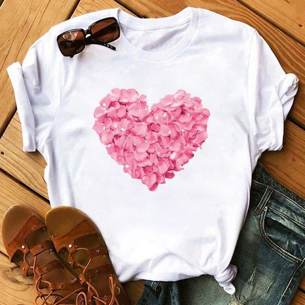 pink heart flower print casual womens t shirts white summer short sleeve kawaii love female tees
pink heart flower print casual womens t shirts white summer short sleeve kawaii love female tees