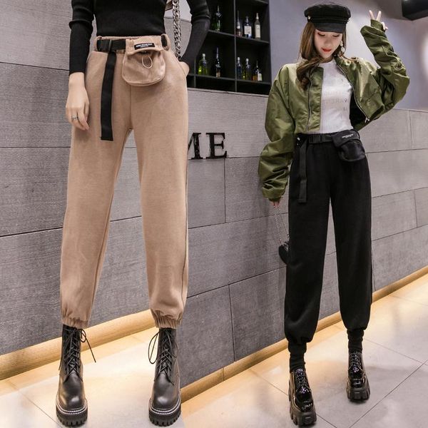 women's pants & capris streetwear cargo women casual joggers high waist 2021 spring loose female corduroy trousers korean ladies, Black;white
women's pants & capris streetwear cargo women casual joggers high waist 2021 spring loose female corduroy trousers korean ladies, Black;white