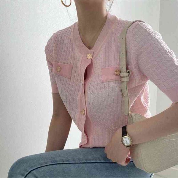 Chic Korean Summer Gentle Women Sweaters Sweet Slim Pink V Neck Short Sleeve Cardigan Jacket Thin Fashion Knitted Tops Amp, White;black
Chic Korean Summer Gentle Women Sweaters Sweet Slim Pink V Neck Short Sleeve Cardigan Jacket Thin Fashion Knitted Tops Amp, White;black