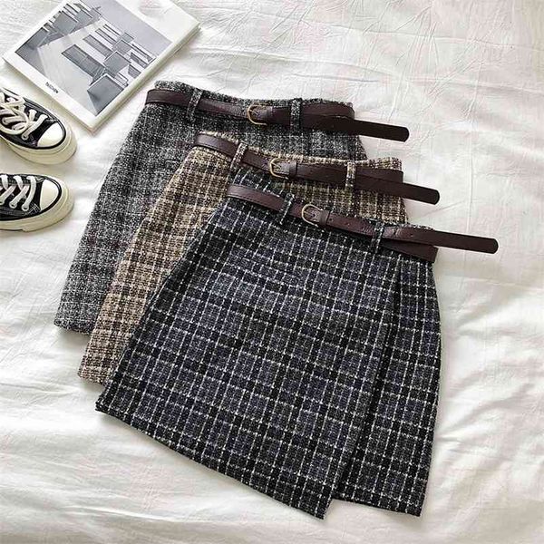 korean irregular lady skirt female autumn sweet high waist a-line mini skirt vintage casual women plaid skirt chic sashes 210426, Black
korean irregular lady skirt female autumn sweet high waist a-line mini skirt vintage casual women plaid skirt chic sashes 210426, Black