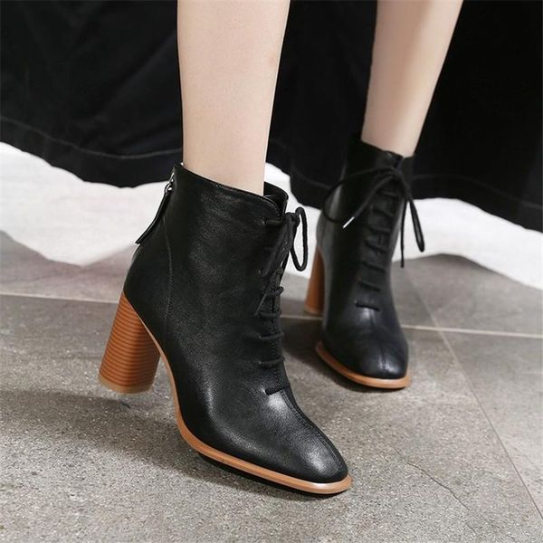 boots 2021 fashion classics women's after zipper ankle pointed toe thick high heel ladies spring temperament leather shoes, Black
boots 2021 fashion classics women's after zipper ankle pointed toe thick high heel ladies spring temperament leather shoes, Black