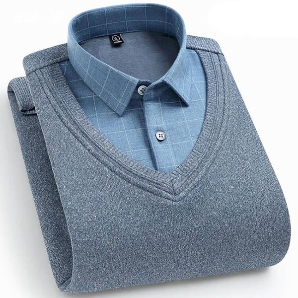 men's sweaters fake two piece men warm shirts long sleeve thick fleece pullover fashion winter clothing casual jackt coat, White;black
men's sweaters fake two piece men warm shirts long sleeve thick fleece pullover fashion winter clothing casual jackt coat, White;black