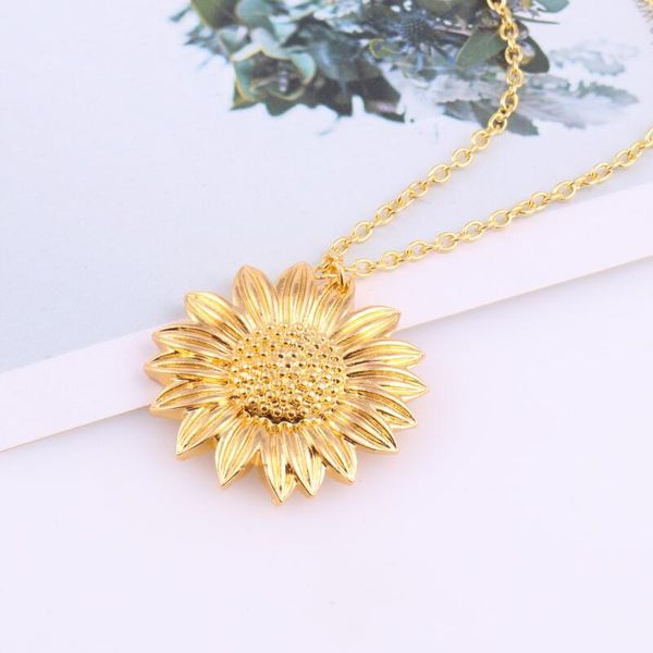 charming female sunflower pendant necklace elegant womens wedding clavicle chain accessories fashion ladies party jewelry giftdio chan conta, Silver
charming female sunflower pendant necklace elegant womens wedding clavicle chain accessories fashion ladies party jewelry giftdio chan conta, Silver