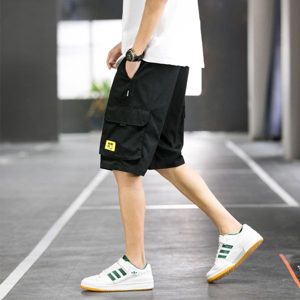 men's shorts streetwear summer sweatshorts casual side-pocket cargo bermuda knee length short pants vaih, White;black
men's shorts streetwear summer sweatshorts casual side-pocket cargo bermuda knee length short pants vaih, White;black