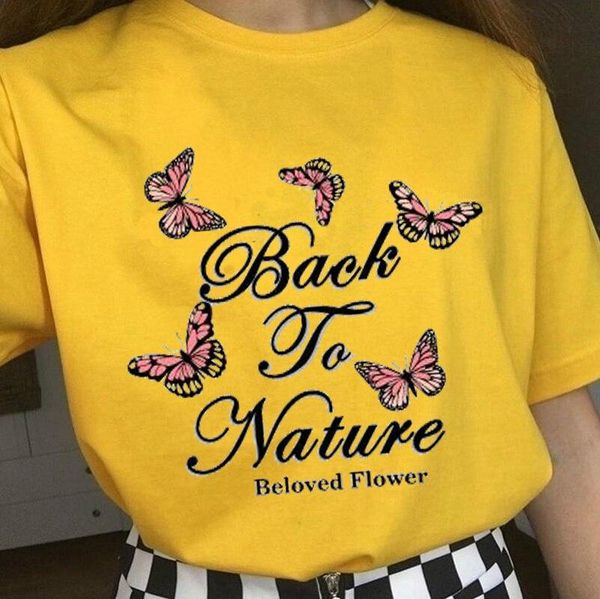 women's t-shirt vip hjn back to nature summer beloved flower print ladies fashion oversize short sleeve top, White
women's t-shirt vip hjn back to nature summer beloved flower print ladies fashion oversize short sleeve top, White
