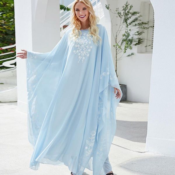 ethnic clothing 2021 muslim light blue threaded embroidered cloak style loose long cover dubai travel abaya, Red
ethnic clothing 2021 muslim light blue threaded embroidered cloak style loose long cover dubai travel abaya, Red