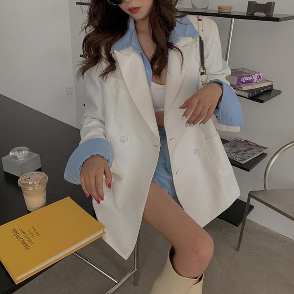 women's suits & blazers 2021 spring and autumn design sense of minority suit leisure fashion fried street white small coat, White;black
women's suits & blazers 2021 spring and autumn design sense of minority suit leisure fashion fried street white small coat, White;black
