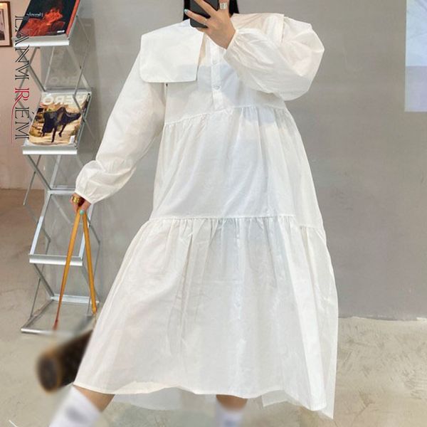 white long dress for women large size loose elegant full sleeve peter pan collar female casual a-line tx419 210507, Black;gray
white long dress for women large size loose elegant full sleeve peter pan collar female casual a-line tx419 210507, Black;gray