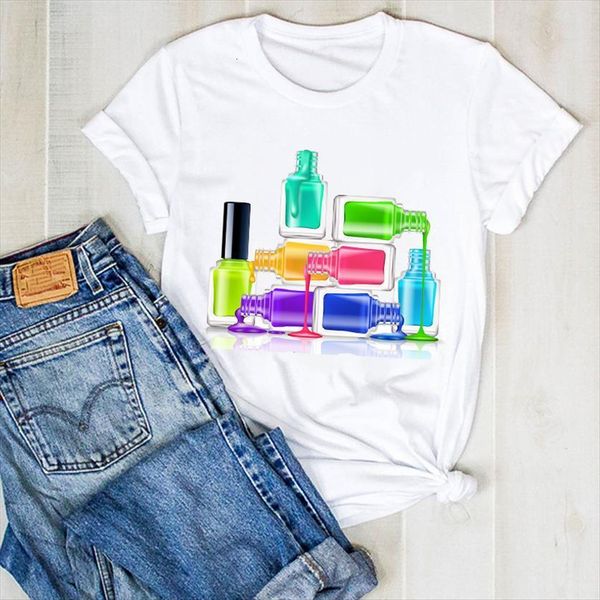 fingernail 3d nail girl womens fashion cute summer tee clothes graphic, White
fingernail 3d nail girl womens fashion cute summer tee clothes graphic, White