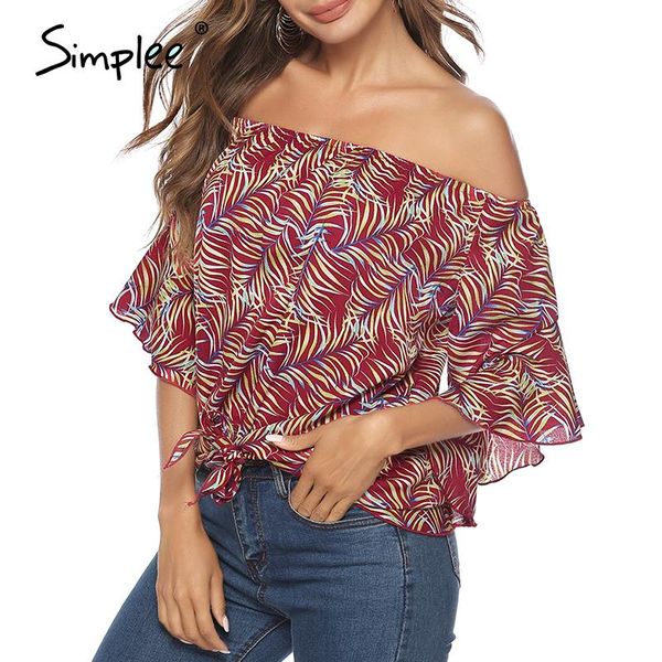 women's blouses & shirts simplee off shoulder bohemian women blouse shirt half sleeve casual streetwear female holiday beach top, White
women's blouses & shirts simplee off shoulder bohemian women blouse shirt half sleeve casual streetwear female holiday beach top, White
