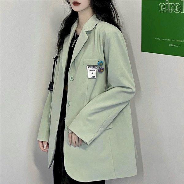 women's suits & blazers 2021 autumn winter women green oversize buttons pockets jackets striped vintage office lady wild harajuku, White;black
women's suits & blazers 2021 autumn winter women green oversize buttons pockets jackets striped vintage office lady wild harajuku, White;black