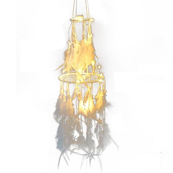 decorative objects & figurines led star light dream catcher with feather pearl wall hanging night for home bedroom party decoration gift
decorative objects & figurines led star light dream catcher with feather pearl wall hanging night for home bedroom party decoration gift