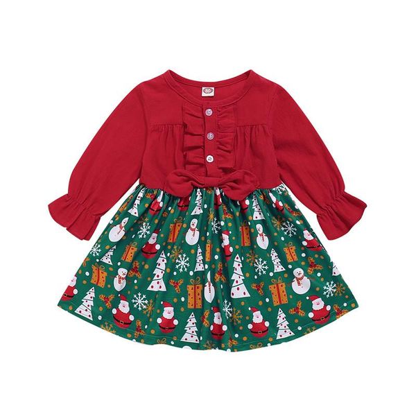 girl's dresses baby girls christmas dress cartoon printed stitching ruffled round collar long sleeve a-line born kids 0-3 years, Red;yellow
girl's dresses baby girls christmas dress cartoon printed stitching ruffled round collar long sleeve a-line born kids 0-3 years, Red;yellow