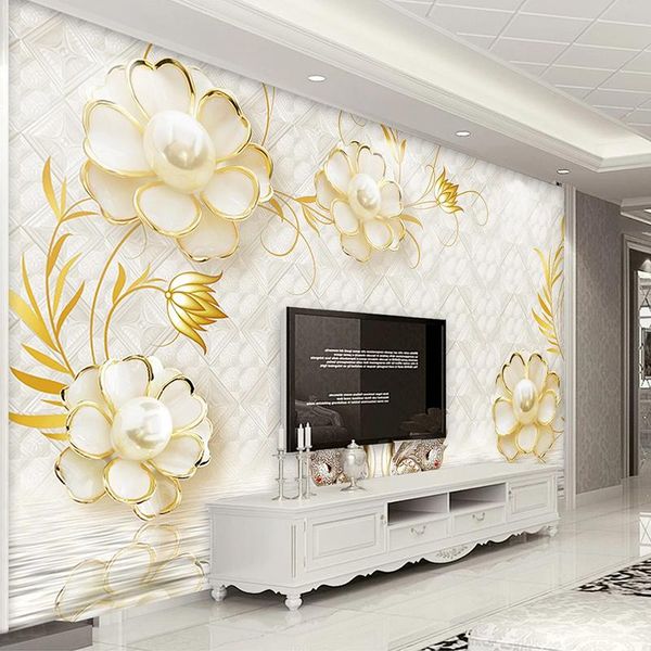 wallpapers custom 3d stereoscopic relief golden flowers pearl swan jewelry tv background wall mural living room home decoration wallpaper
wallpapers custom 3d stereoscopic relief golden flowers pearl swan jewelry tv background wall mural living room home decoration wallpaper