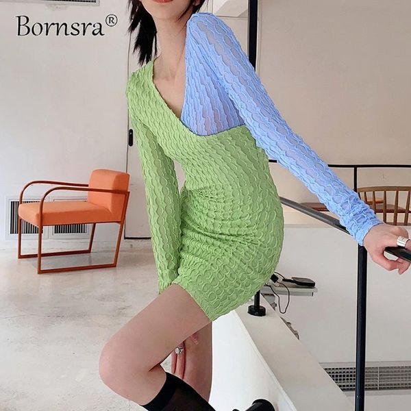 casual dresses bornsra 2021 autumn women dress fashion stitching contrast color v-neck slim, Black;gray
casual dresses bornsra 2021 autumn women dress fashion stitching contrast color v-neck slim, Black;gray