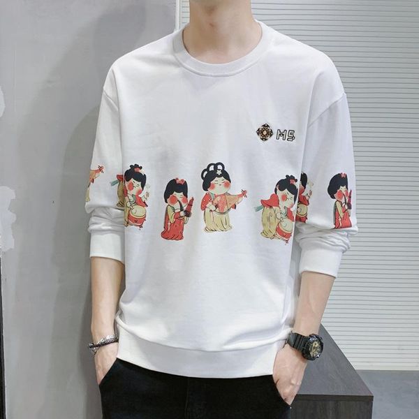 men's hoodies & sweatshirts autumn and winter fashion chinese-style hoodie loose-fit versatile casual sports cartoon printed base shirt, Black
men's hoodies & sweatshirts autumn and winter fashion chinese-style hoodie loose-fit versatile casual sports cartoon printed base shirt, Black