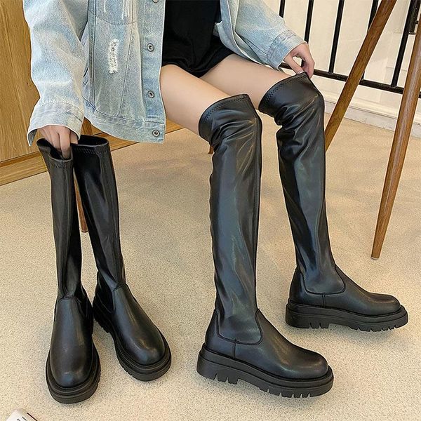 boots female shoe fashion non slip footwear women soft mid calf boot pu ladies ankle leather platform on, Black
boots female shoe fashion non slip footwear women soft mid calf boot pu ladies ankle leather platform on, Black