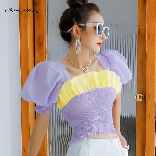 women's blouses & shirts whitney wang 2021 autumn fashion streetwear vintage style square collar puff sleeve ruffles blouse women blusa, White
women's blouses & shirts whitney wang 2021 autumn fashion streetwear vintage style square collar puff sleeve ruffles blouse women blusa, White