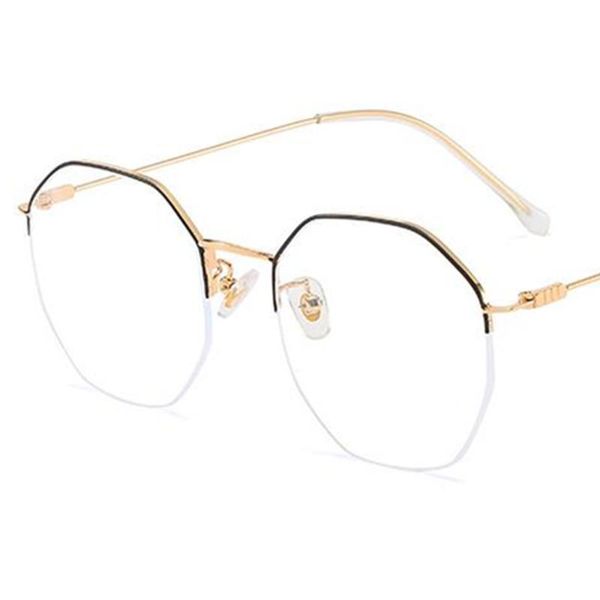 sunglasses fashion anti-blue eyeglasses women & men semi-rimless optical glasses alloy frame spectacles cat eye polygon eyewear, White;black
sunglasses fashion anti-blue eyeglasses women & men semi-rimless optical glasses alloy frame spectacles cat eye polygon eyewear, White;black