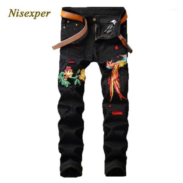 men's skinny black jeans fashion men spring embroidery denim holes slim long trousers1, Blue
men's skinny black jeans fashion men spring embroidery denim holes slim long trousers1, Blue