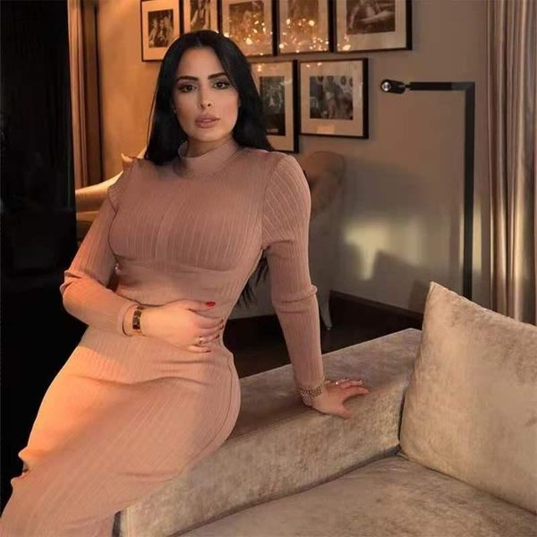casual dresses celebrity bandage dress 2021 turtleneck rayon full sleeve ribbed womens midi, Black;gray
casual dresses celebrity bandage dress 2021 turtleneck rayon full sleeve ribbed womens midi, Black;gray
