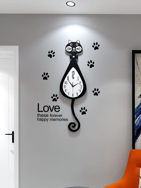 wall clocks black fashion cat clock modern design creative luxury living room silent zegary scienne home decor bd50wc
wall clocks black fashion cat clock modern design creative luxury living room silent zegary scienne home decor bd50wc