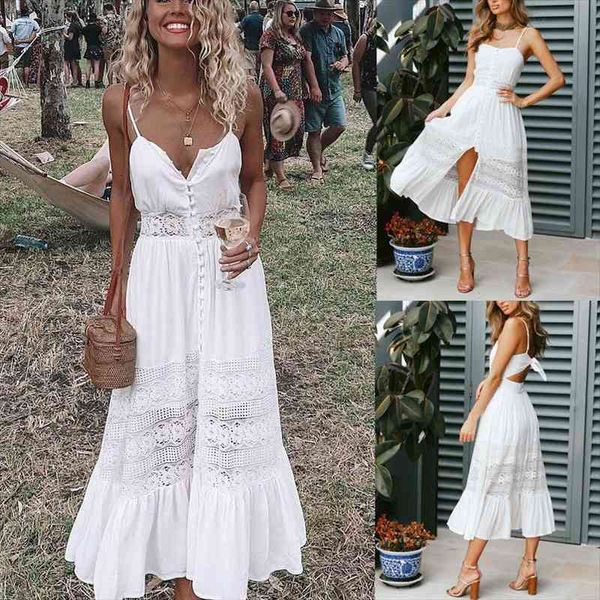 fashion women boho long maxi dress summer ladies white beach evening party sundress sleeveless sling v-neck dresses, Black;gray
fashion women boho long maxi dress summer ladies white beach evening party sundress sleeveless sling v-neck dresses, Black;gray