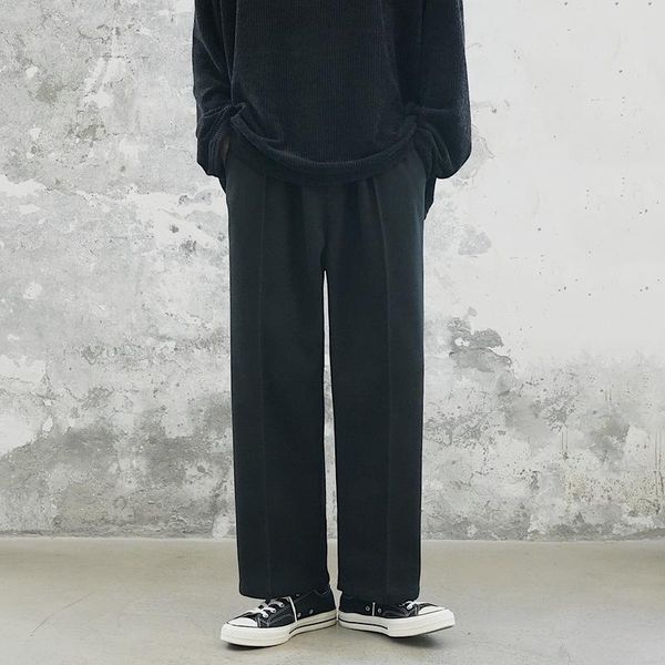 men's pants legible 2021 autumn winter pant casual wide leg male ankle length elastic waist loose trousers men, Black
men's pants legible 2021 autumn winter pant casual wide leg male ankle length elastic waist loose trousers men, Black
