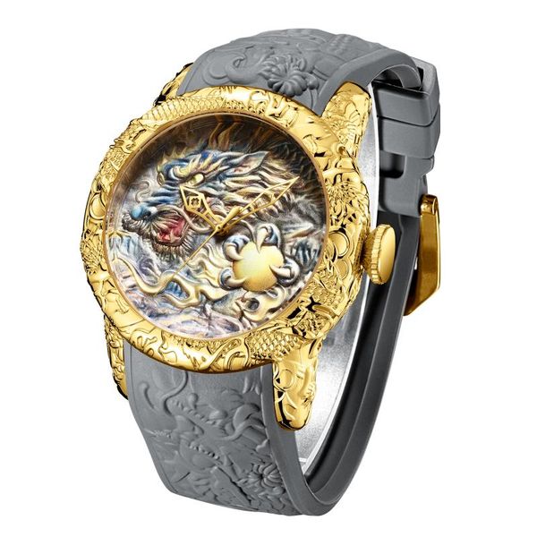 gold dragon sculpture automatic mechanical watches men waterproof silicone strap quartz wristwatch biden clock relojes hombre wristwatches, Slivery;brown
gold dragon sculpture automatic mechanical watches men waterproof silicone strap quartz wristwatch biden clock relojes hombre wristwatches, Slivery;brown