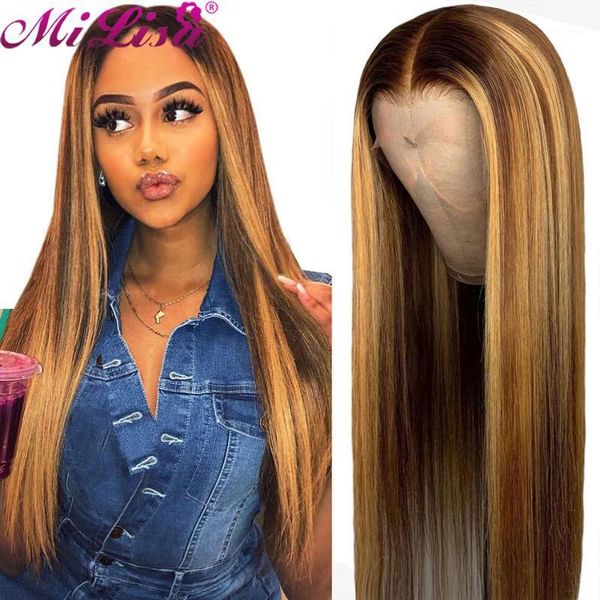 mi lisa straight highlight wig 4 27 ombre lace front for women brazilian remy hair 30 inch 13x4 lace1, Black;brown
mi lisa straight highlight wig 4 27 ombre lace front for women brazilian remy hair 30 inch 13x4 lace1, Black;brown
