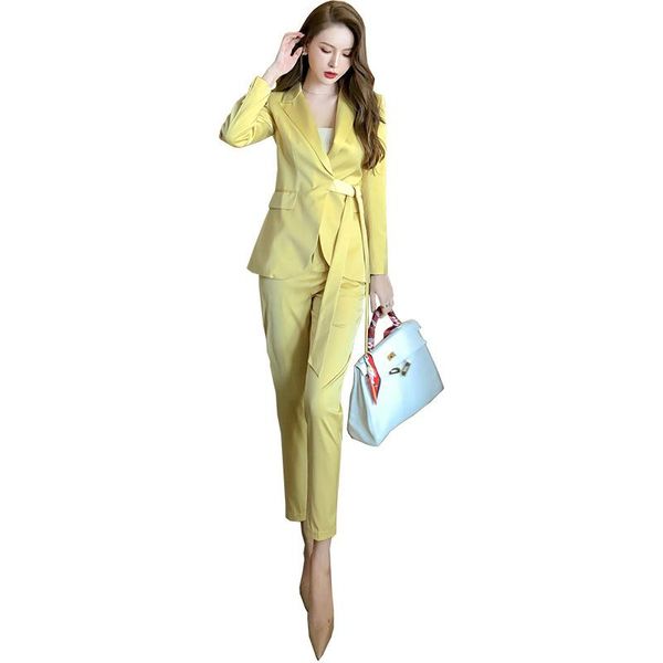 women's two piece pants 2021 spring casual elegant office 2 pieces set long sleeve suit and pencil workwear high-end women, White
women's two piece pants 2021 spring casual elegant office 2 pieces set long sleeve suit and pencil workwear high-end women, White