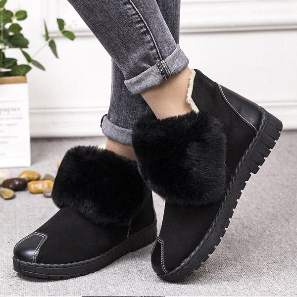 boots women snow winter shoes ladies plush warm casual flats ankle female footwear sewing seude fashion woman, Black
boots women snow winter shoes ladies plush warm casual flats ankle female footwear sewing seude fashion woman, Black