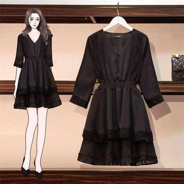 casual dresses dress large women's western style spring fat mm loose show thin age reduction skirt chi 8j19, Black;gray
casual dresses dress large women's western style spring fat mm loose show thin age reduction skirt chi 8j19, Black;gray