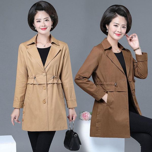 women's trench coats coat 2021 spring autumn outwear mid-long drawstring fashion windbreaker mother dress 5xl, Tan;black
women's trench coats coat 2021 spring autumn outwear mid-long drawstring fashion windbreaker mother dress 5xl, Tan;black